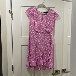 Jcrew Faux Wrap lilac floral print dress